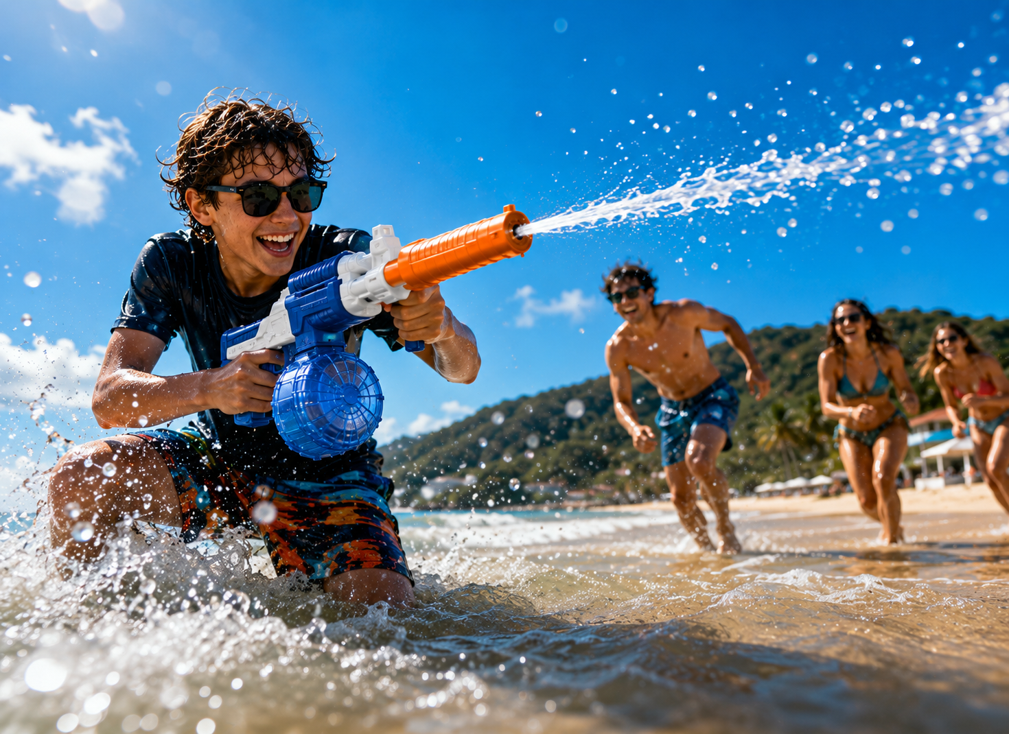 Splash Blaster Pro rosa y blanco